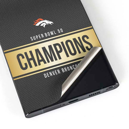 NFL Denver Broncos Super Bowl 50 Champions Black Galaxy S25 Ultra Skin